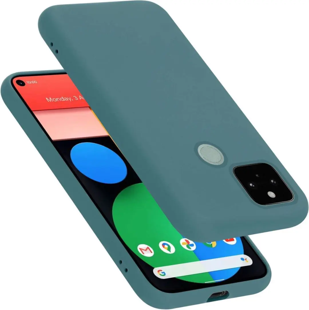 Cadorabo Hoesje geschikt voor Google PIXEL 5 in LIQUID GROEN