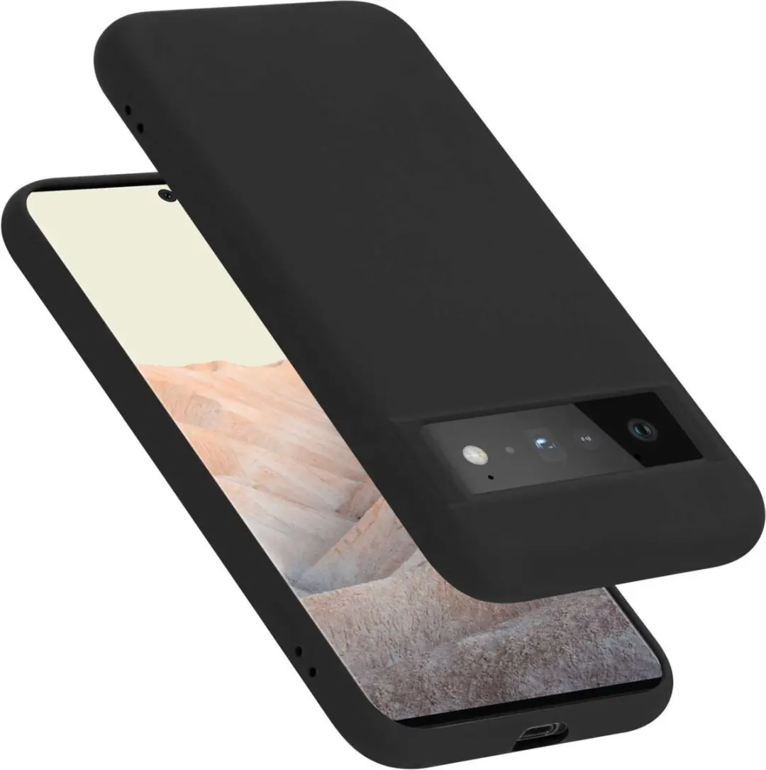 Cadorabo Hoesje geschikt voor Google PIXEL 6 PRO in LIQUID ZWART