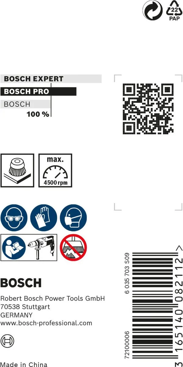Bosch Professional Komstlborstel 6mm Nylon 1.1 - 50 Stuks