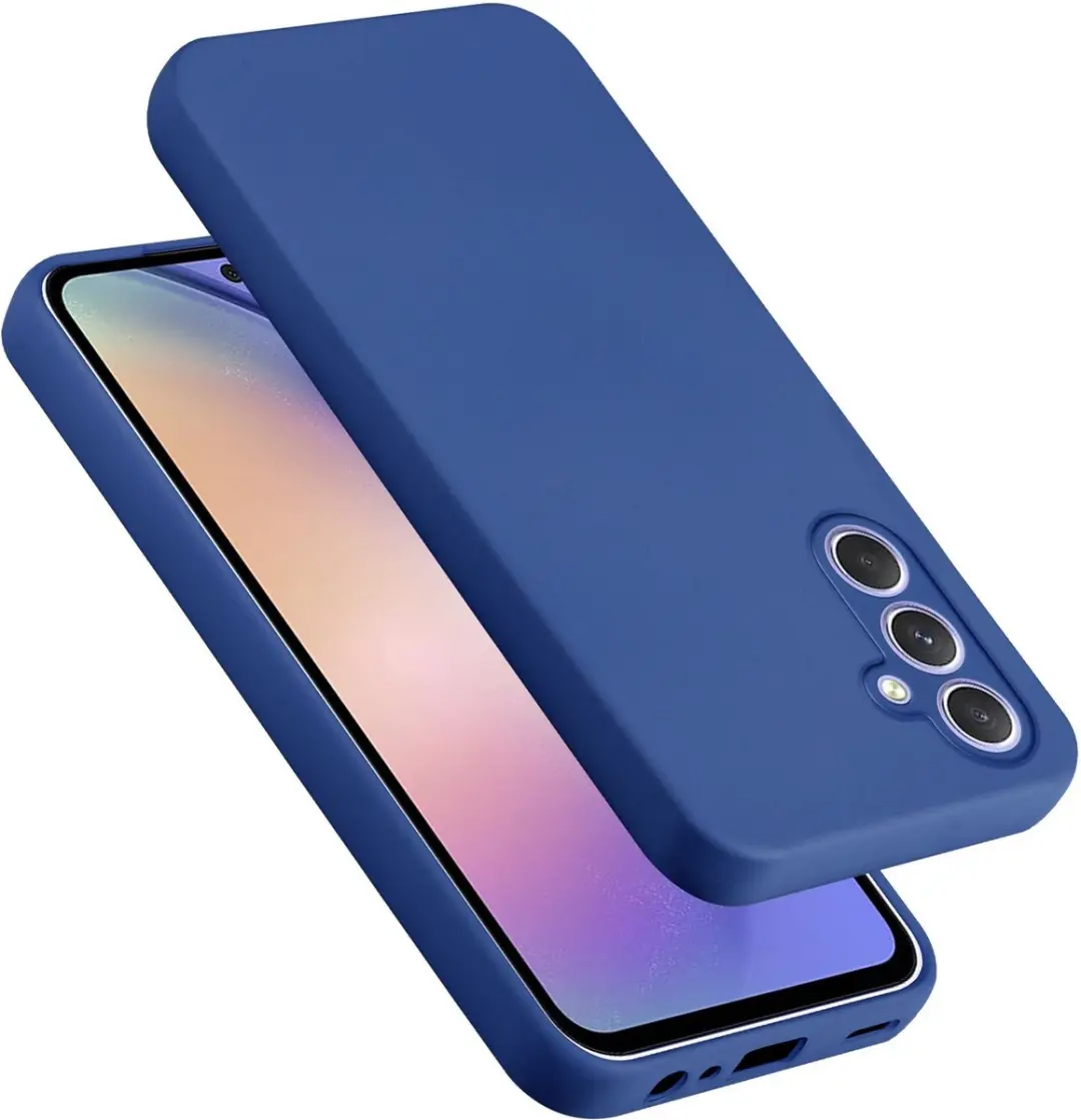 Cadorabo Hoesje geschikt voor Samsung Galaxy A54 5G in LIQUID BLAUW - Beschermhoes gemaakt van flexibel TPU silicone Case Cover