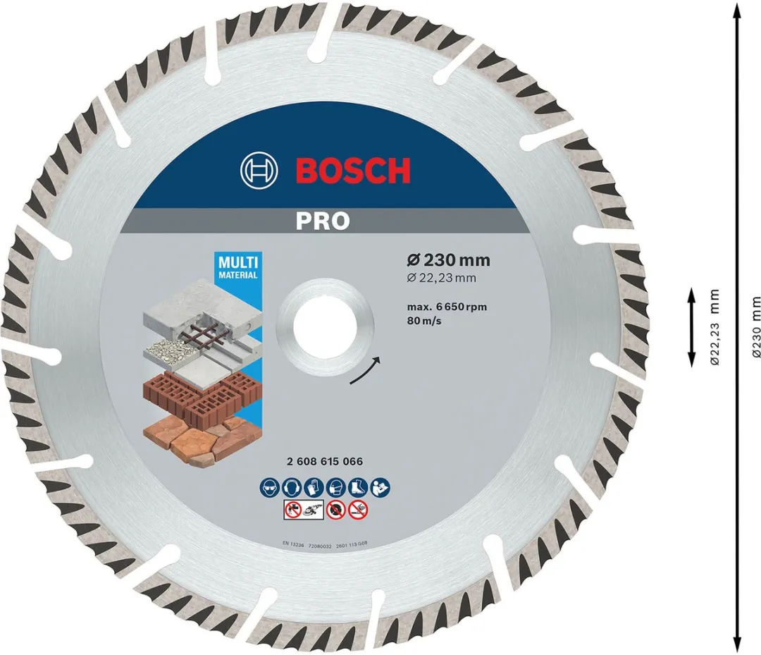 Bosch Professional Diamantschijf 230mm 10x - Hout - Ø22,23mm