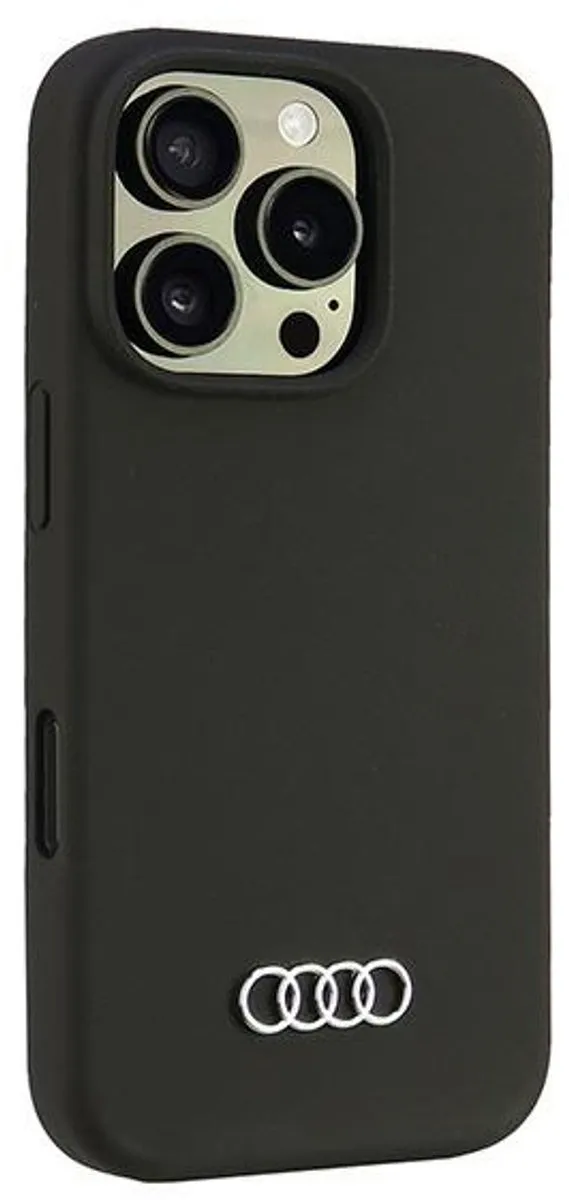 Audi Siliconen Hoesje iPhone 16 Pro 6.3 - Zwart - afbeelding 2 van 6