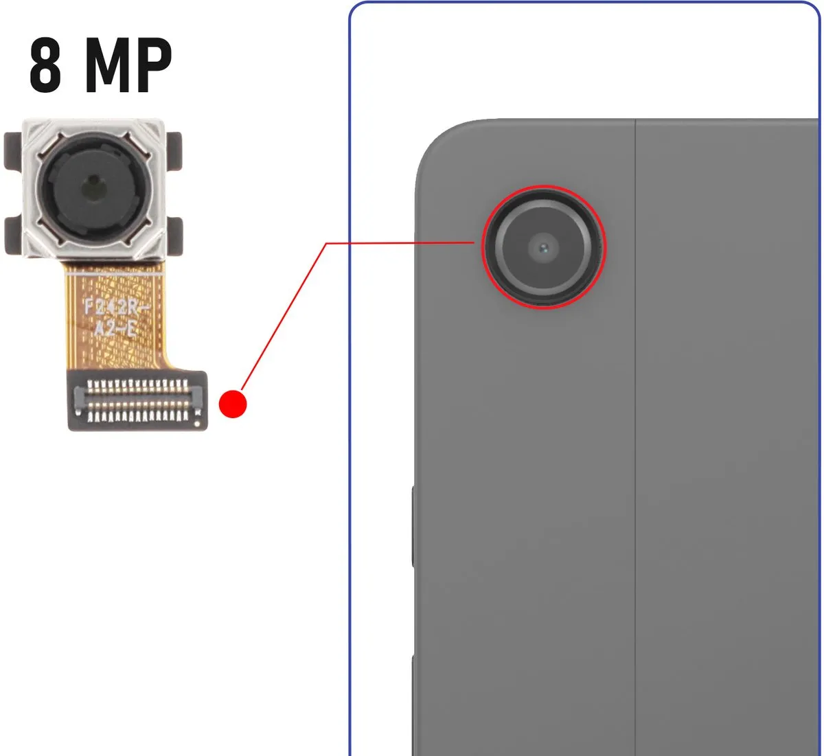 Samsung Galaxy Tab A9 Plus Achtercamera GH81-24536A - Zwart