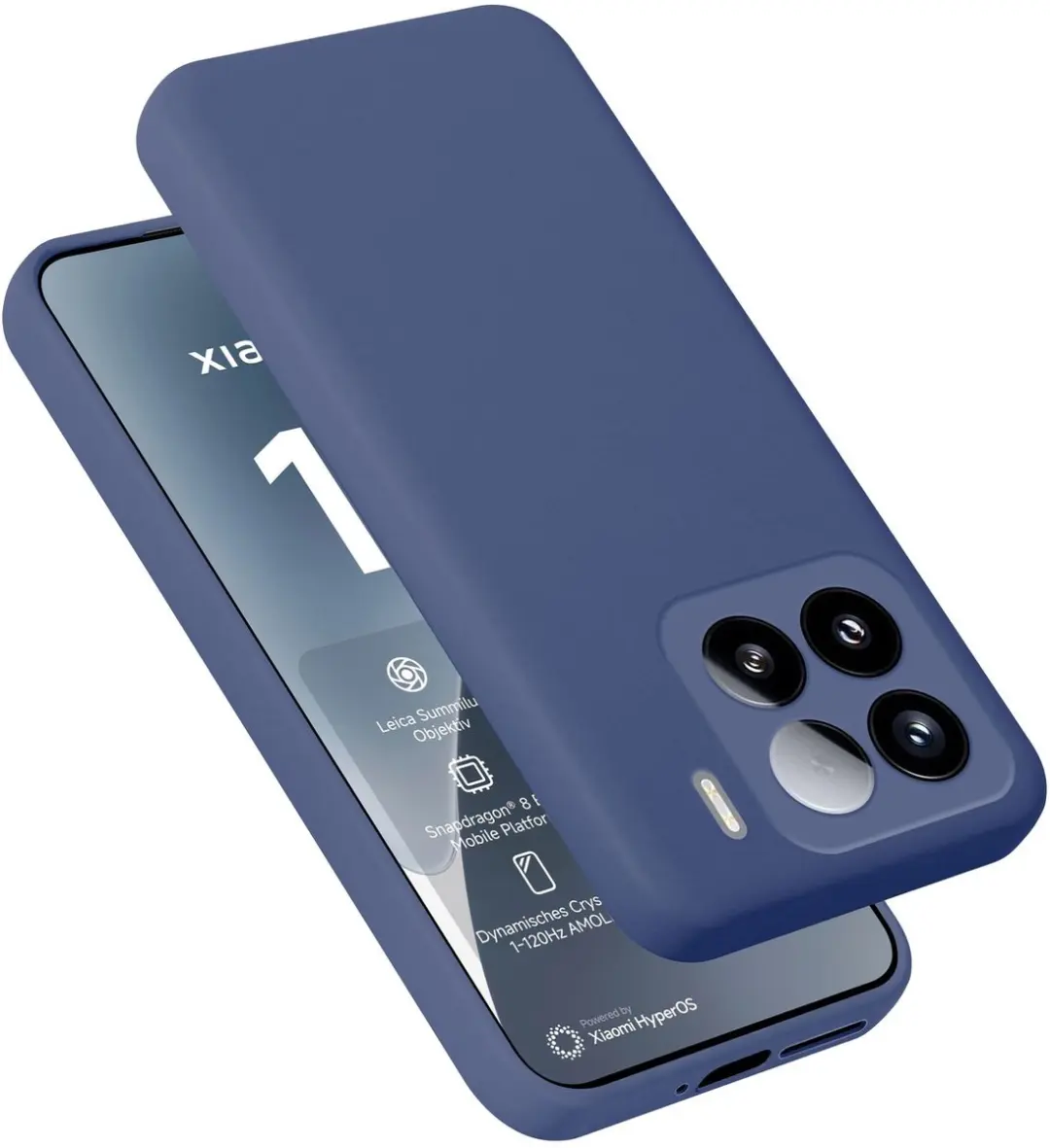Cadorabo Hoesje geschikt voor Xiaomi 15 Case in Liquid Blauw Beschermhoes gemaak