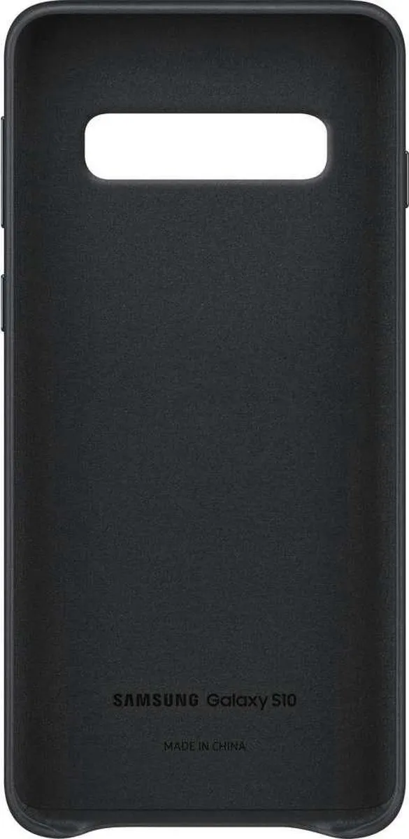 Samsung Lederen Cover Galaxy S10 - 8801643644567 - Zwart