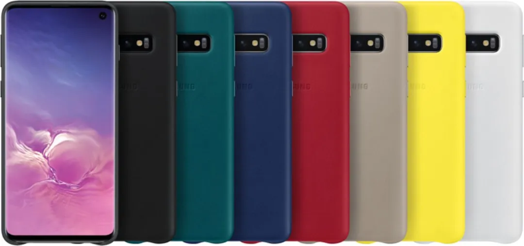 Samsung Lederen Cover Galaxy S10 - 8801643644567 - Zwart