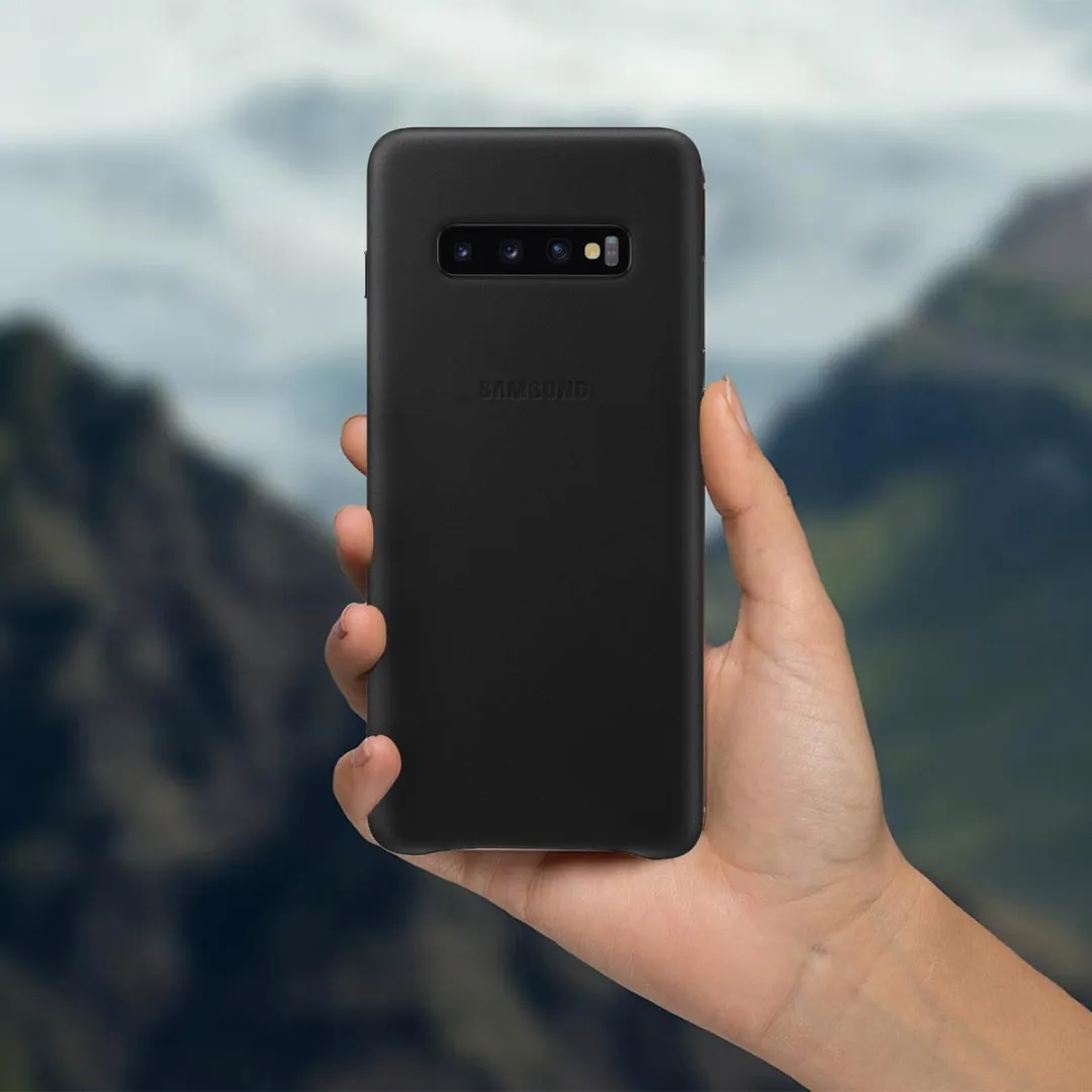Samsung Lederen Cover Galaxy S10 - 8801643644567 - Zwart
