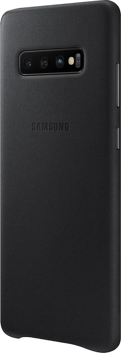 Samsung Lederen Cover Galaxy S10 - 8801643644567 - Zwart