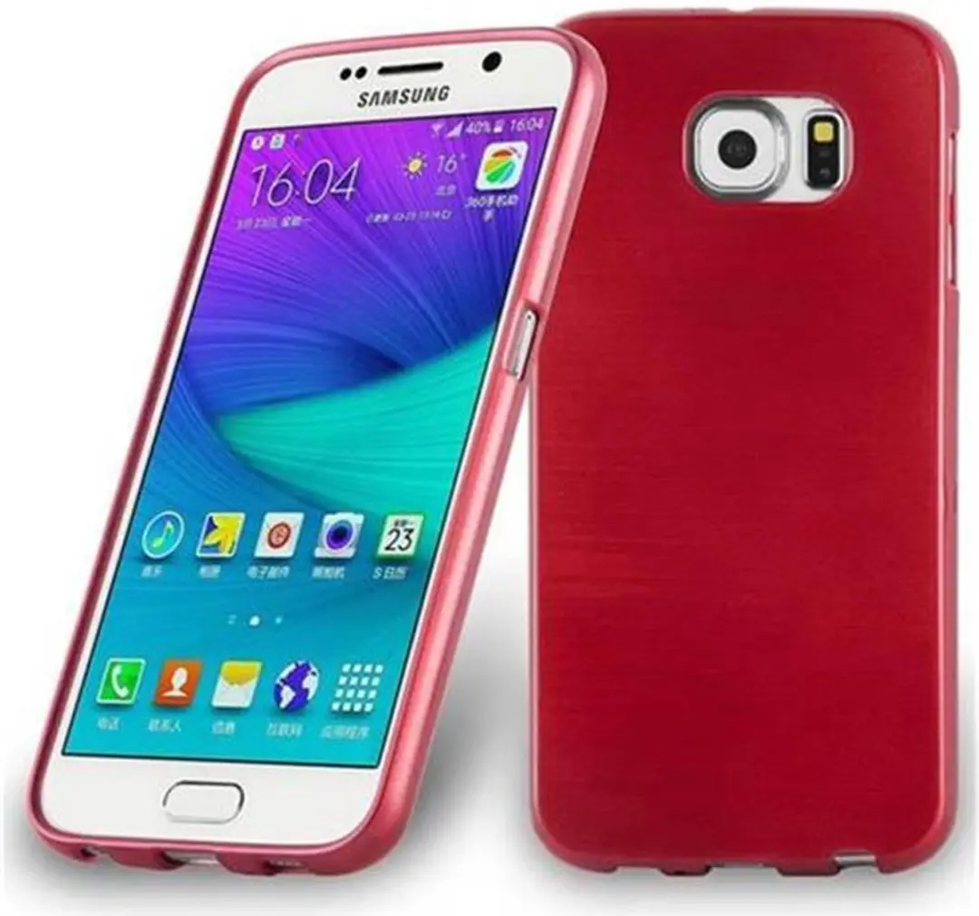 Cadorabo Hoesje geschikt voor Samsung Galaxy S6 in ROOD