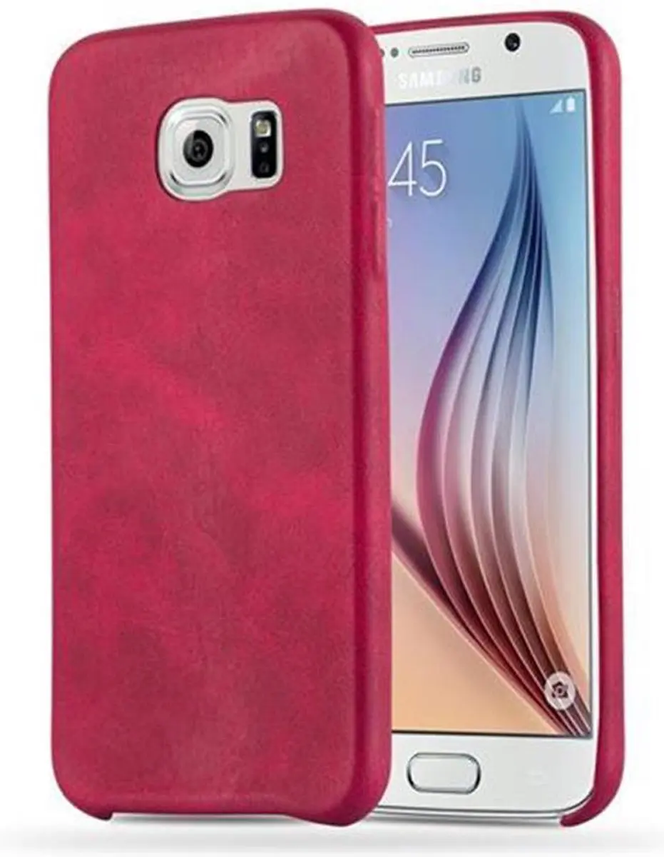 Cadorabo Hoesje geschikt voor Samsung Galaxy S6 in VINTAGE ROOD