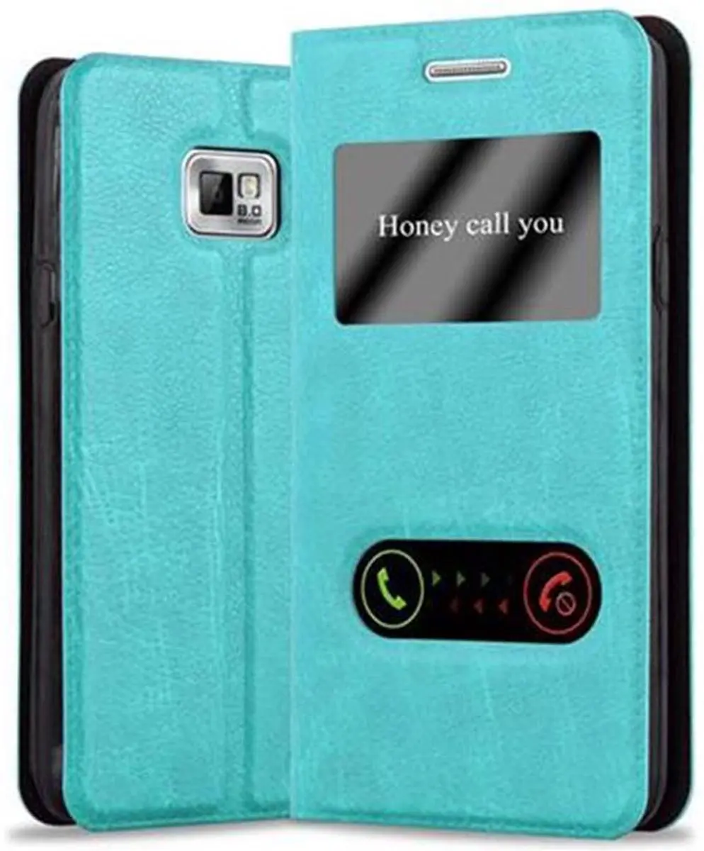 Cadorabo Hoesje geschikt voor Samsung Galaxy S2 / S2 PLUS in MUNT TURKOOIS