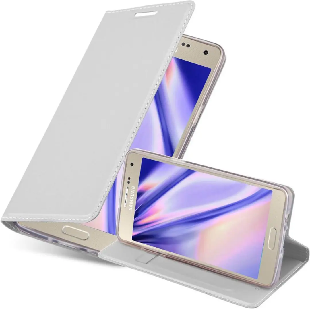 Cadorabo Hoesje geschikt voor Samsung Galaxy A5 2015 in CLASSY ZILVER