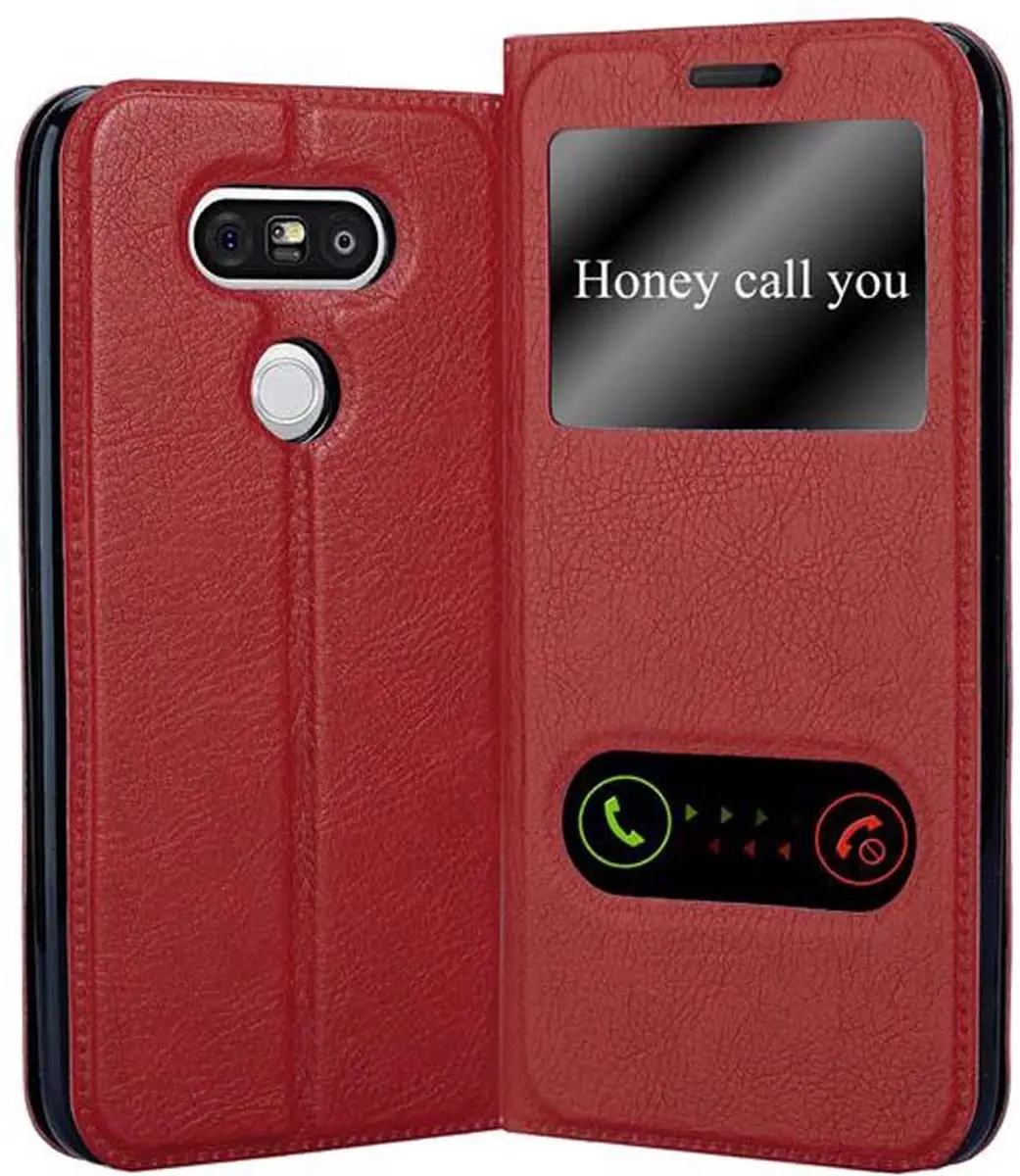 Cadorabo Hoesje geschikt voor LG G5 in SAFRAN ROOD