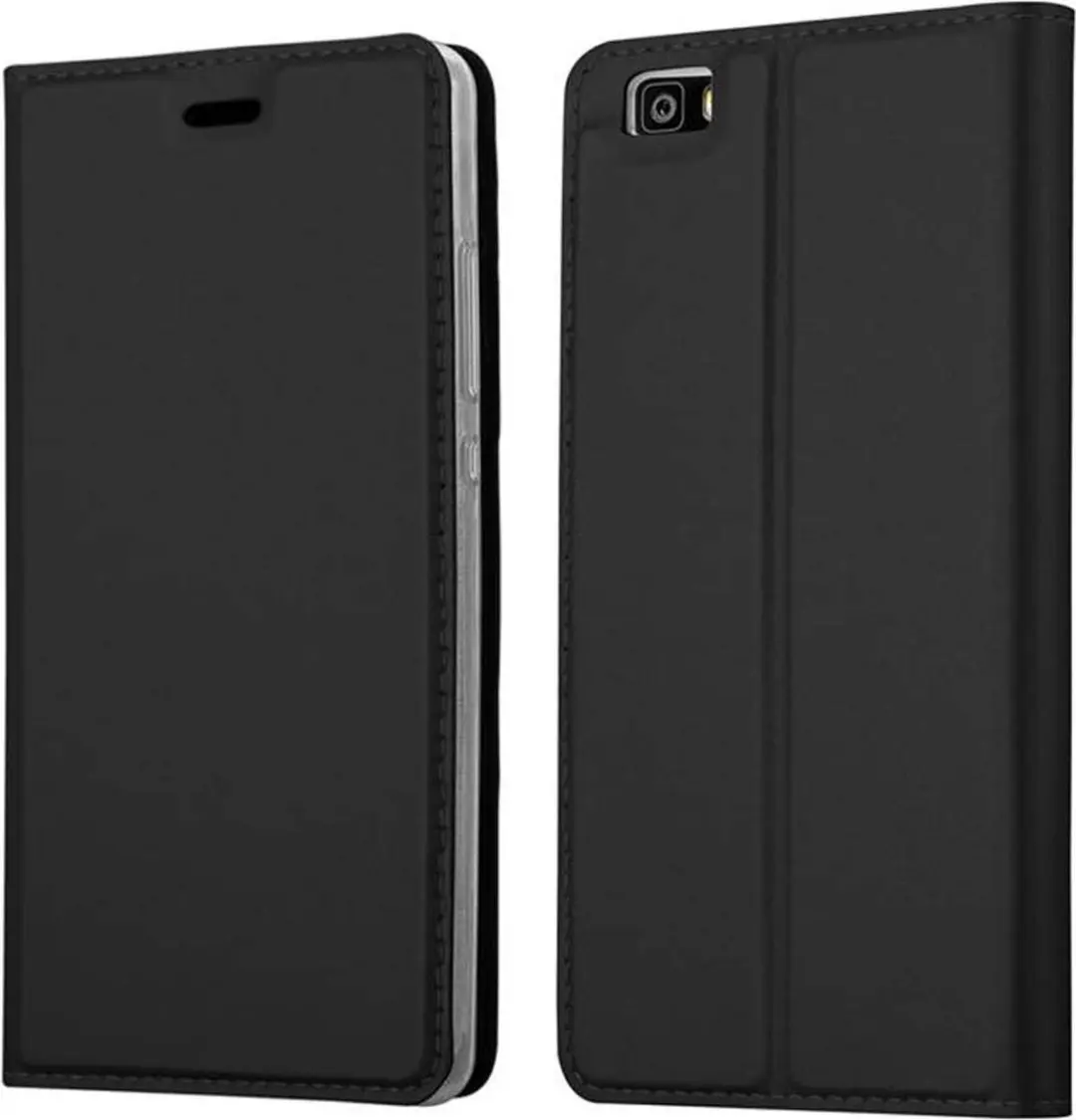 Cadorabo Hoesje geschikt voor Huawei P8 LITE 2015 in CLASSY ZWART