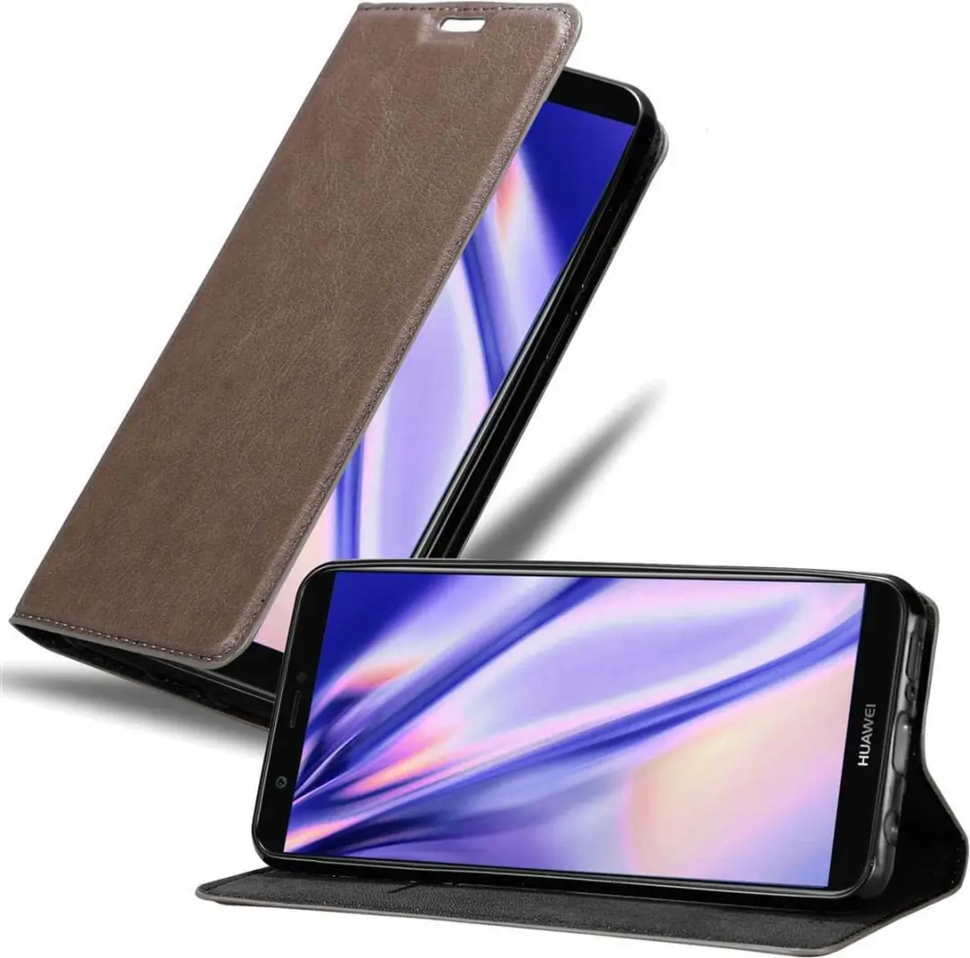 Cadorabo Hoesje geschikt voor Huawei P SMART 2018 / Enjoy 7S in KOFFIE BRUIN
