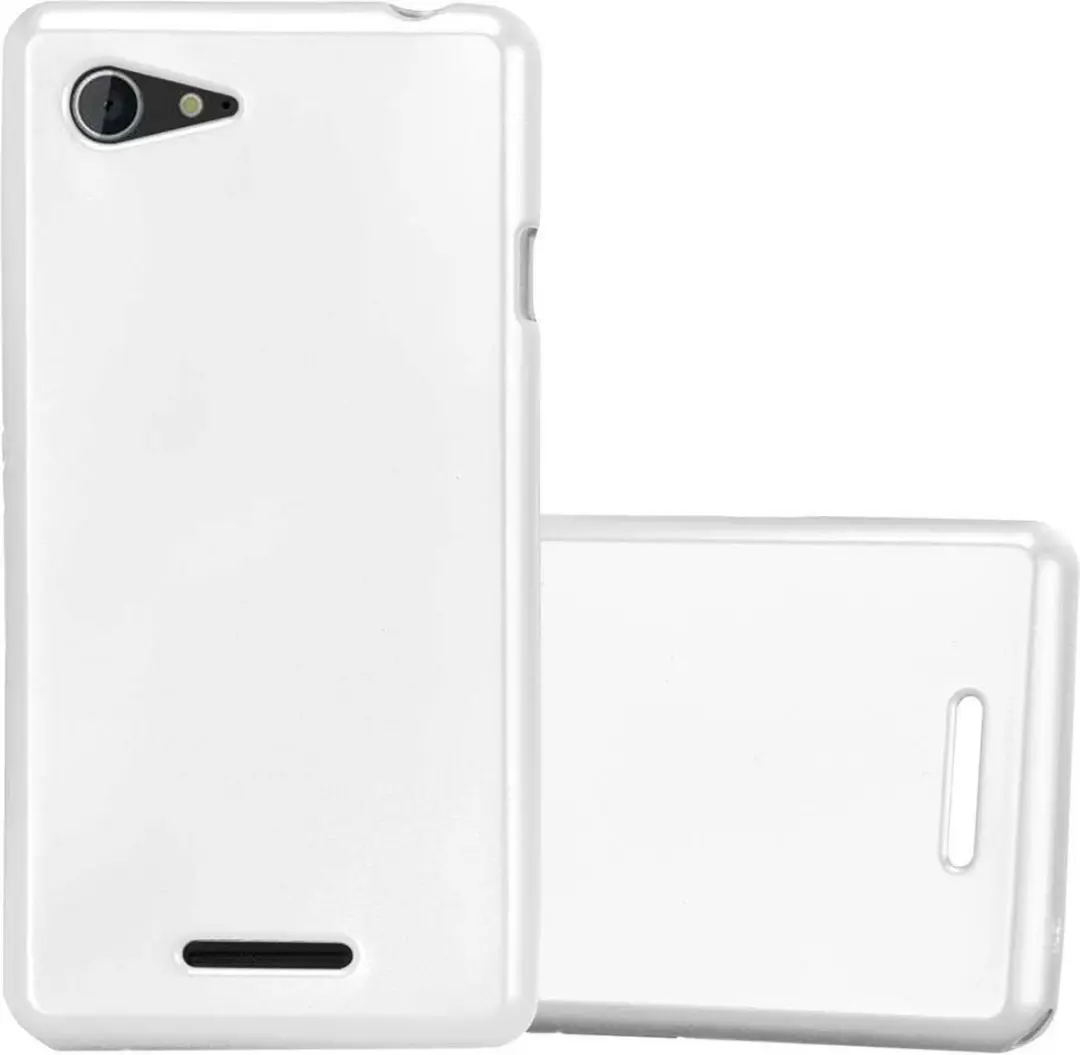Cadorabo Hoesje geschikt voor Sony Xperia E3 in METALLIC ZILVER