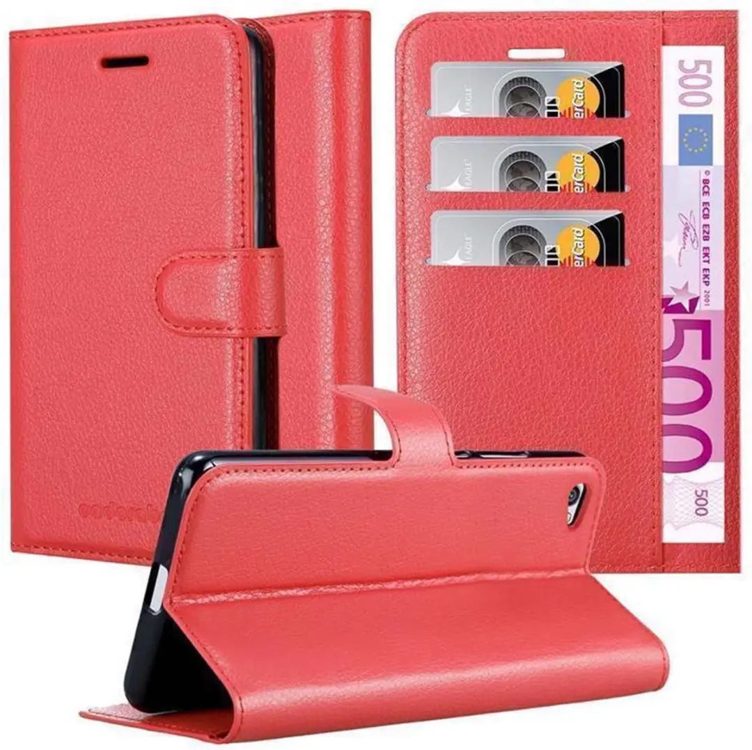 Cadorabo Hoesje geschikt voor Xiaomi RedMi NOTE 5A in KARMIJN ROOD