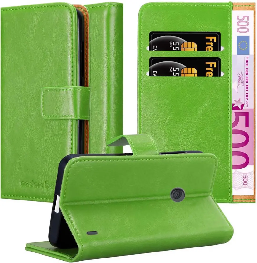 Cadorabo Hoesje geschikt voor Nokia Lumia 520 / 521 in GRAS GROEN