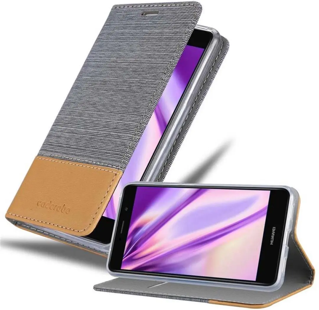 Cadorabo Hoesje geschikt voor Huawei Enjoy 7 PLUS in LICHTGRIJS BRUIN