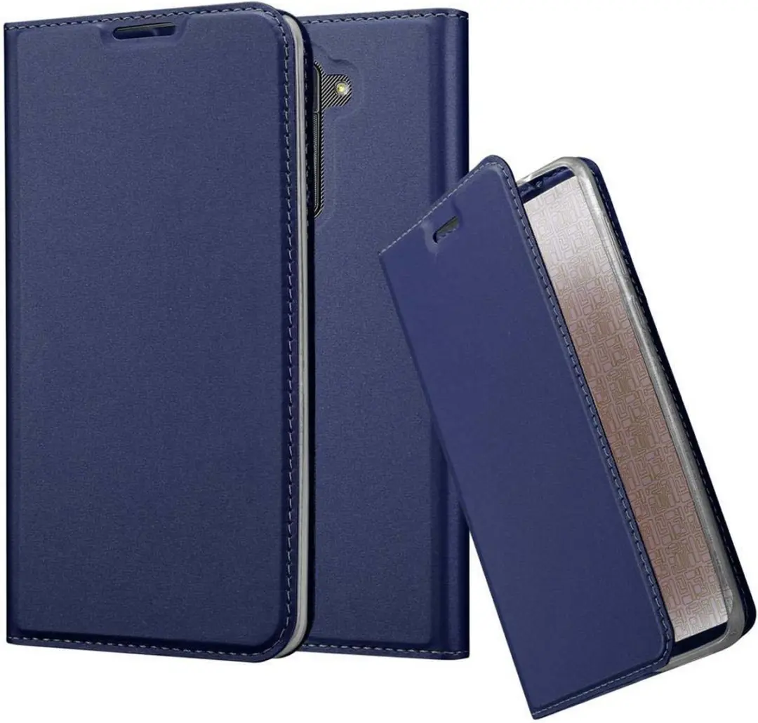 Cadorabo Hoesje geschikt voor LG STYLUS 2 in CLASSY DONKER BLAUW - Beschermhoes met magnetische sluiting, standfunctie en kaartvakje Book Case Cover Etui