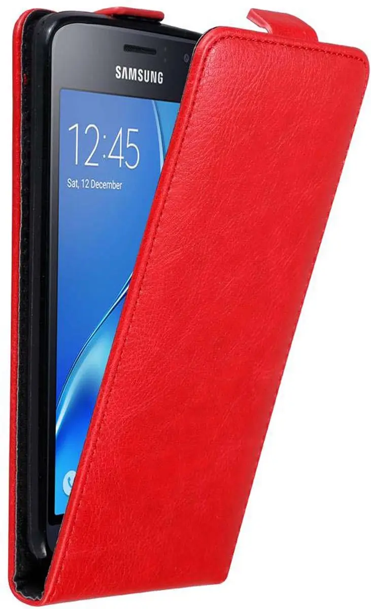 Cadorabo Hoesje geschikt voor Samsung Galaxy J1 2016 in APPEL ROOD