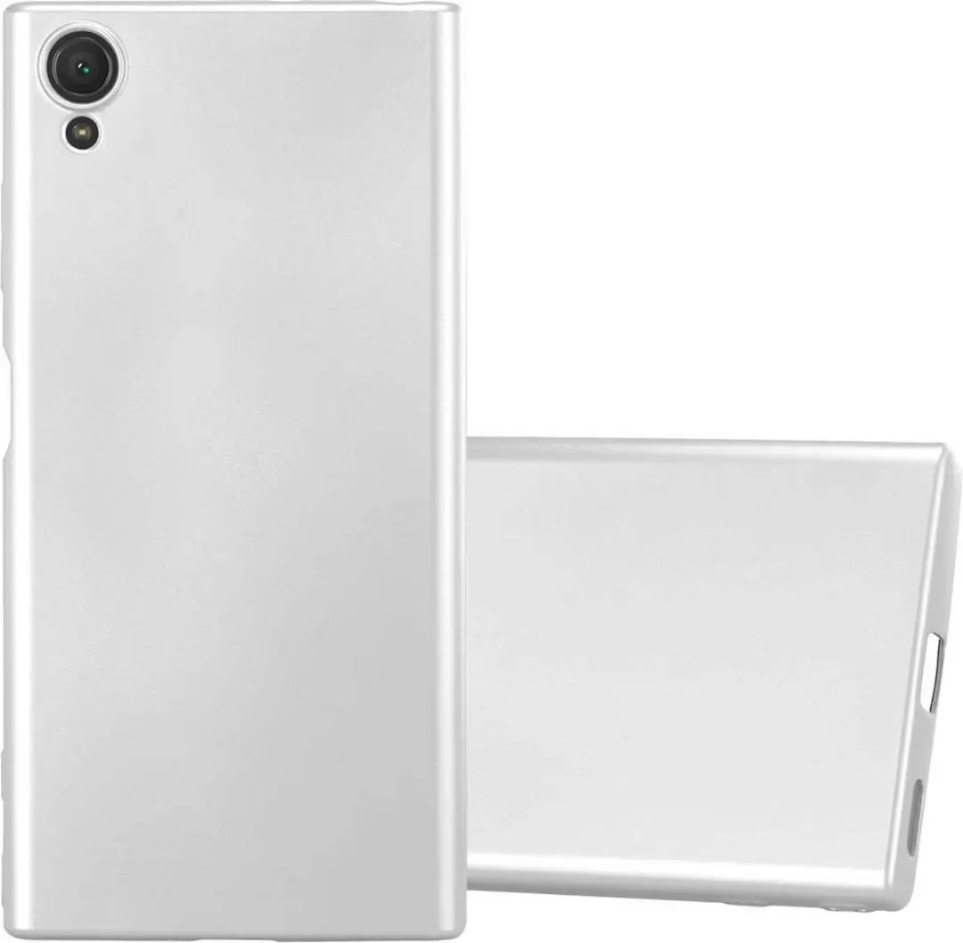 Cadorabo Hoesje geschikt voor Sony Xperia XA1 PLUS in METALLIC ZILVER