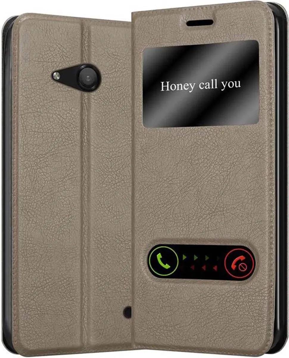 Cadorabo Hoesje geschikt voor Nokia Lumia 550 in STEEN BRUIN