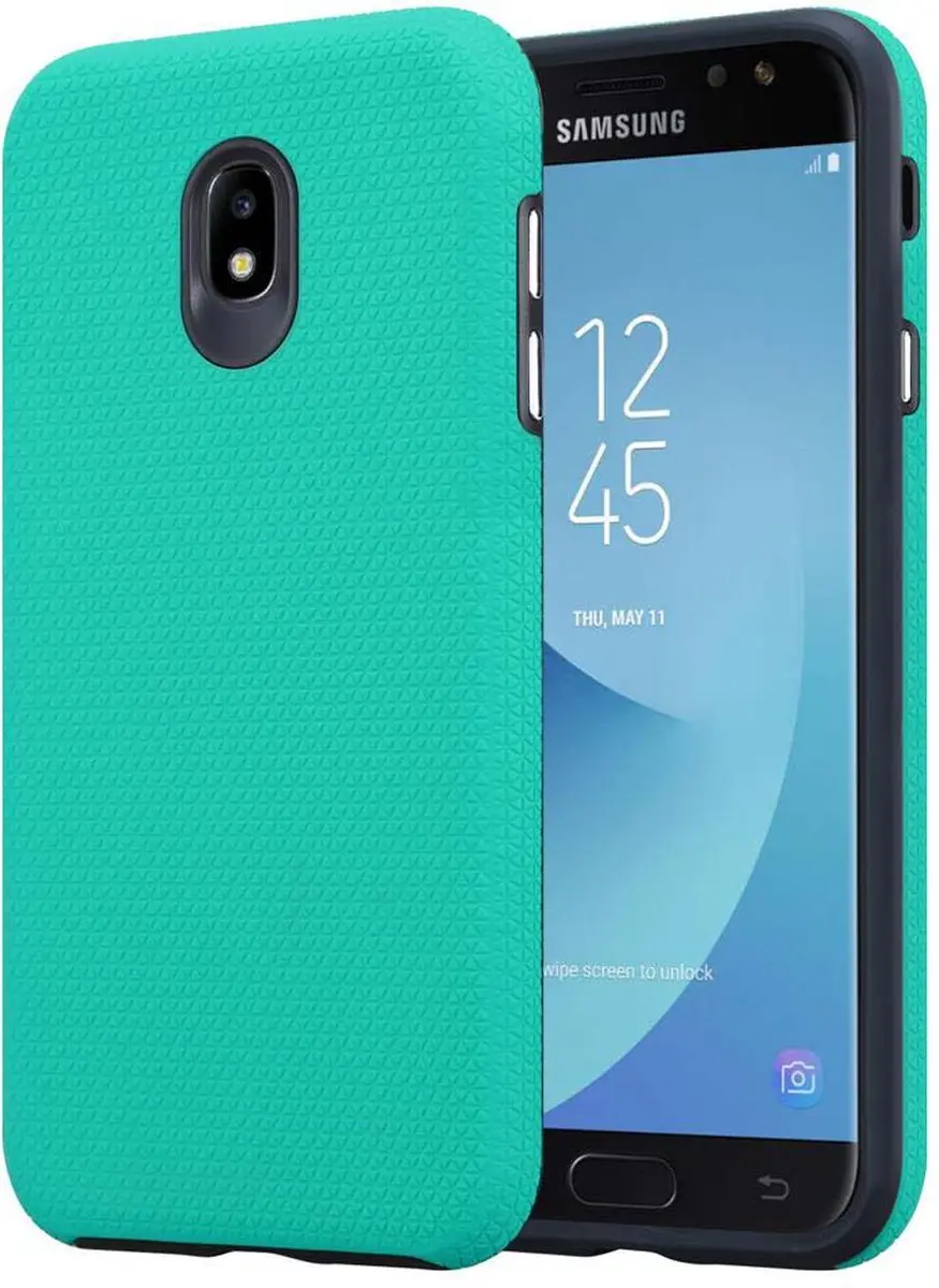 Cadorabo Hoesje geschikt voor Samsung Galaxy J7 2017 in LELIES TURKOOIS
