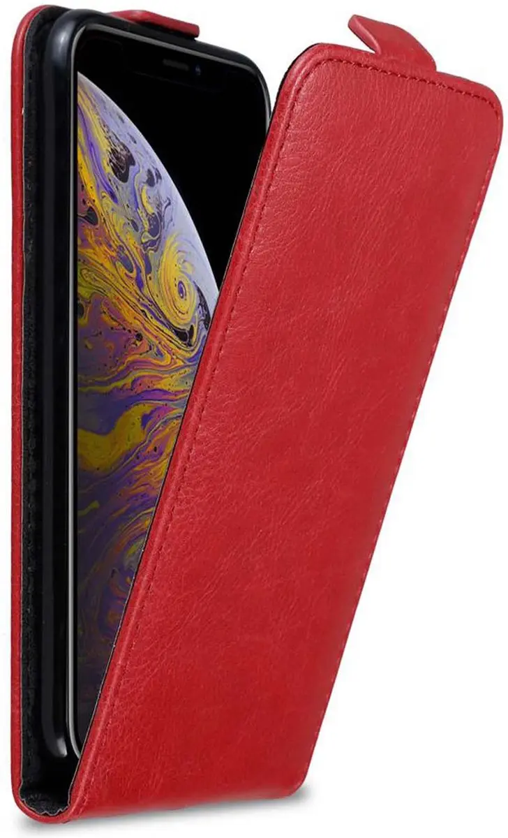 Cadorabo Hoesje geschikt voor Apple iPhone XS MAX in APPEL ROOD