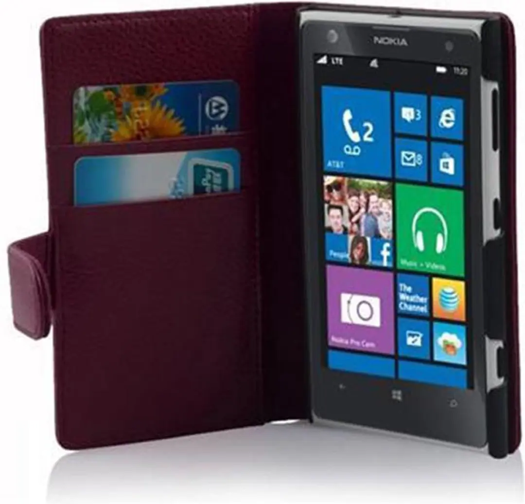 Cadorabo Hoesje geschikt voor Nokia Lumia 1020 in BORDEAUX PAARS