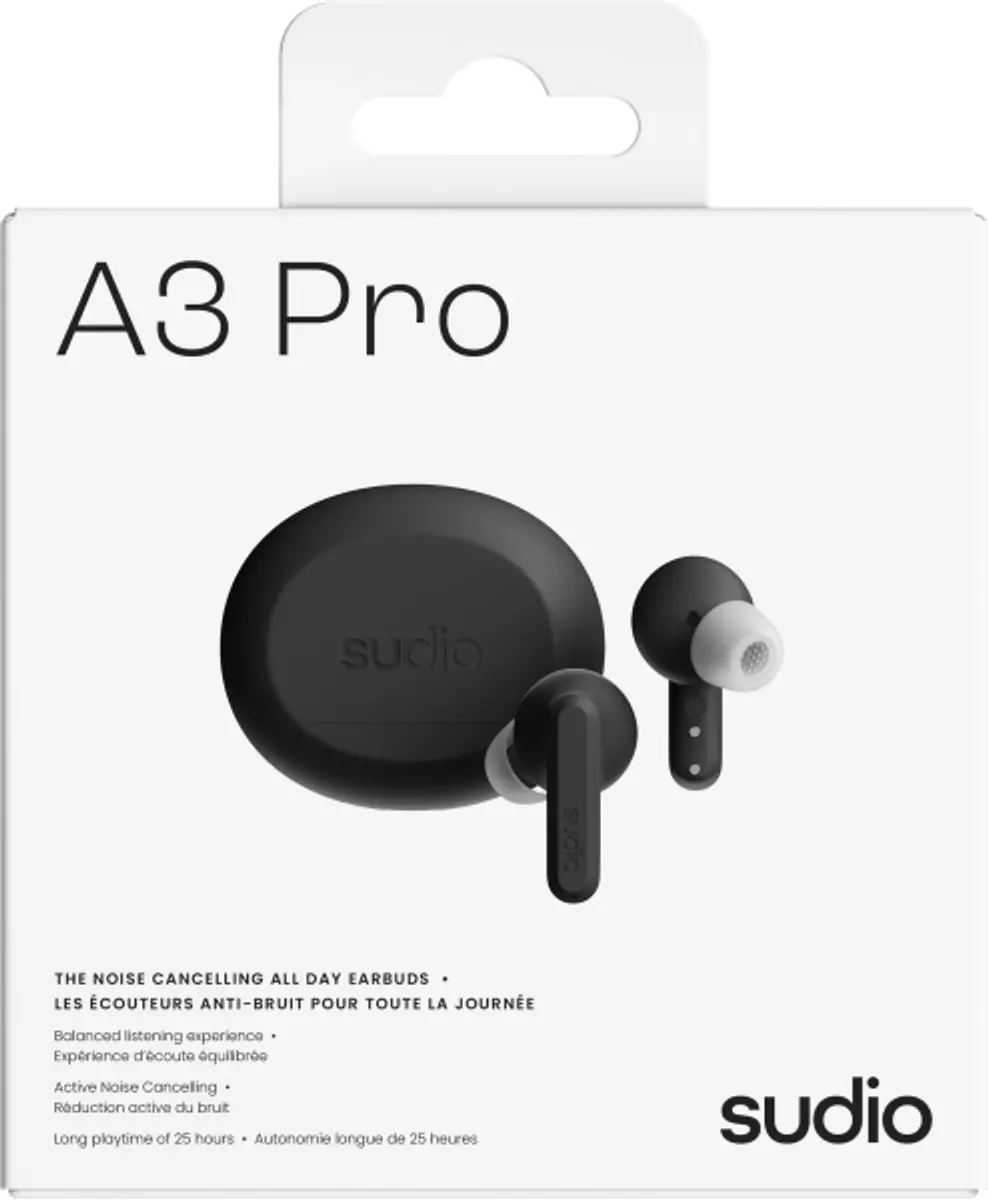 Sudio A3 Pro A3PROBLK Koptelefoon - Zwart - afbeelding 4 van 6