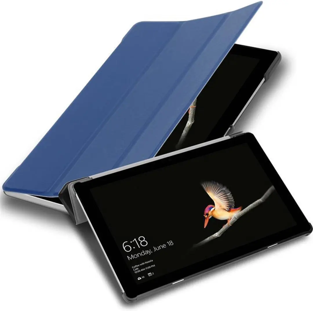 Cadorabo Tablet Hoesje geschikt voor Microsoft Surface GO in JERSEY DONKER BLAUW