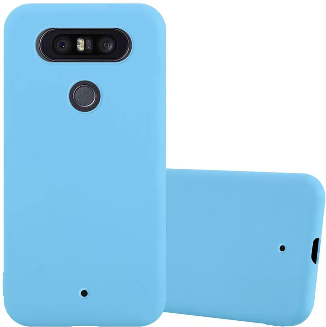 Cadorabo Hoesje geschikt voor LG Q8 in CANDY BLAUW - Beschermhoes gemaakt van flexibel TPU silicone Case Cover