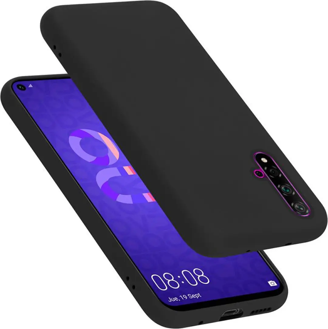 Cadorabo Hoesje geschikt voor Honor 20 / 20S / Huawei NOVA 5T in LIQUID ZWART