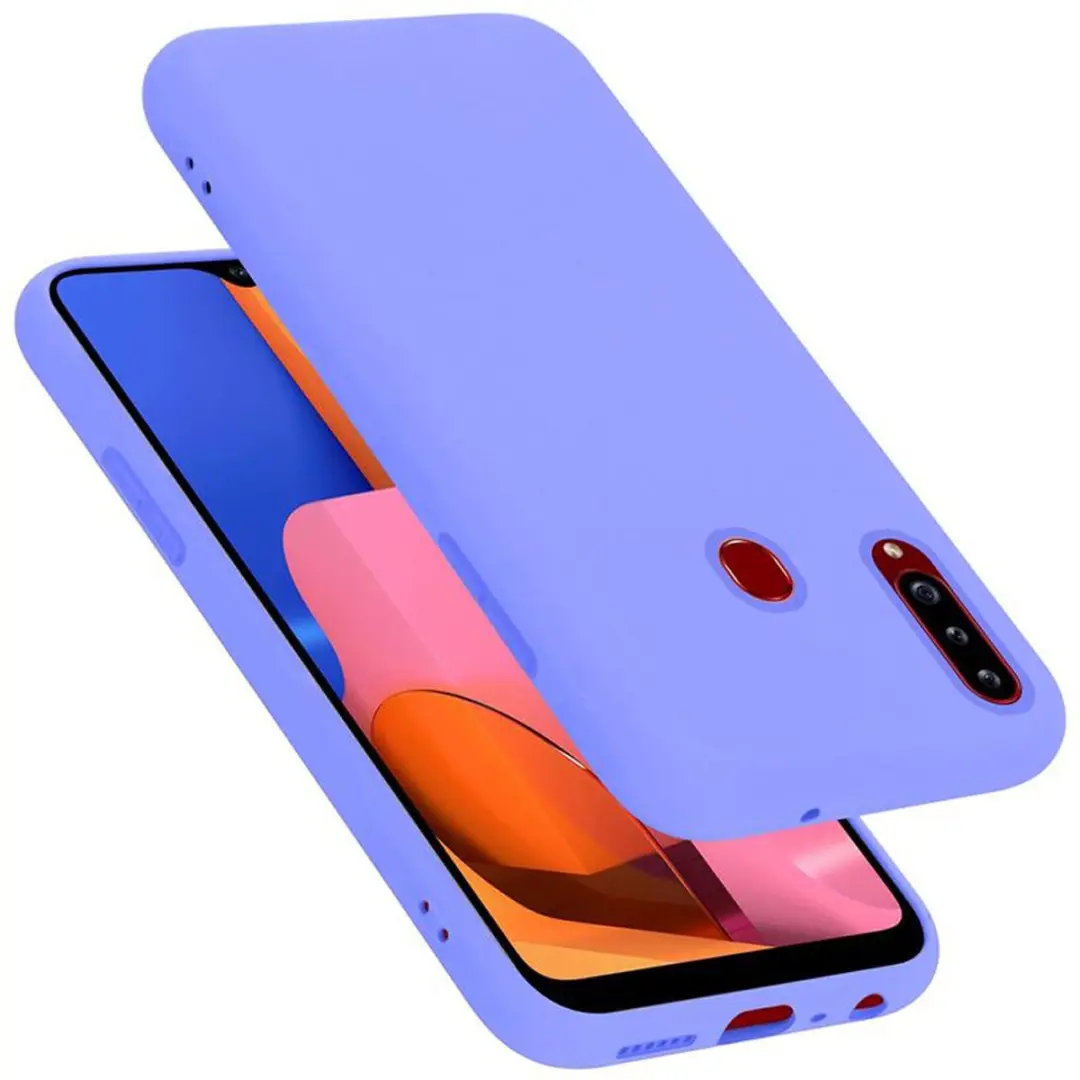 Cadorabo Hoesje geschikt voor Samsung Galaxy A20s in LIQUID LICHT PAARS
