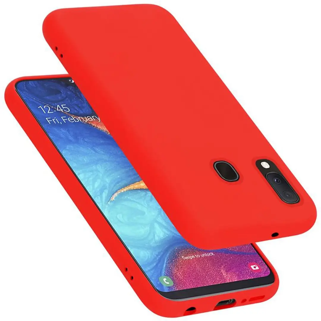Cadorabo Hoesje geschikt voor Samsung Galaxy A10e / A20e in LIQUID ROOD