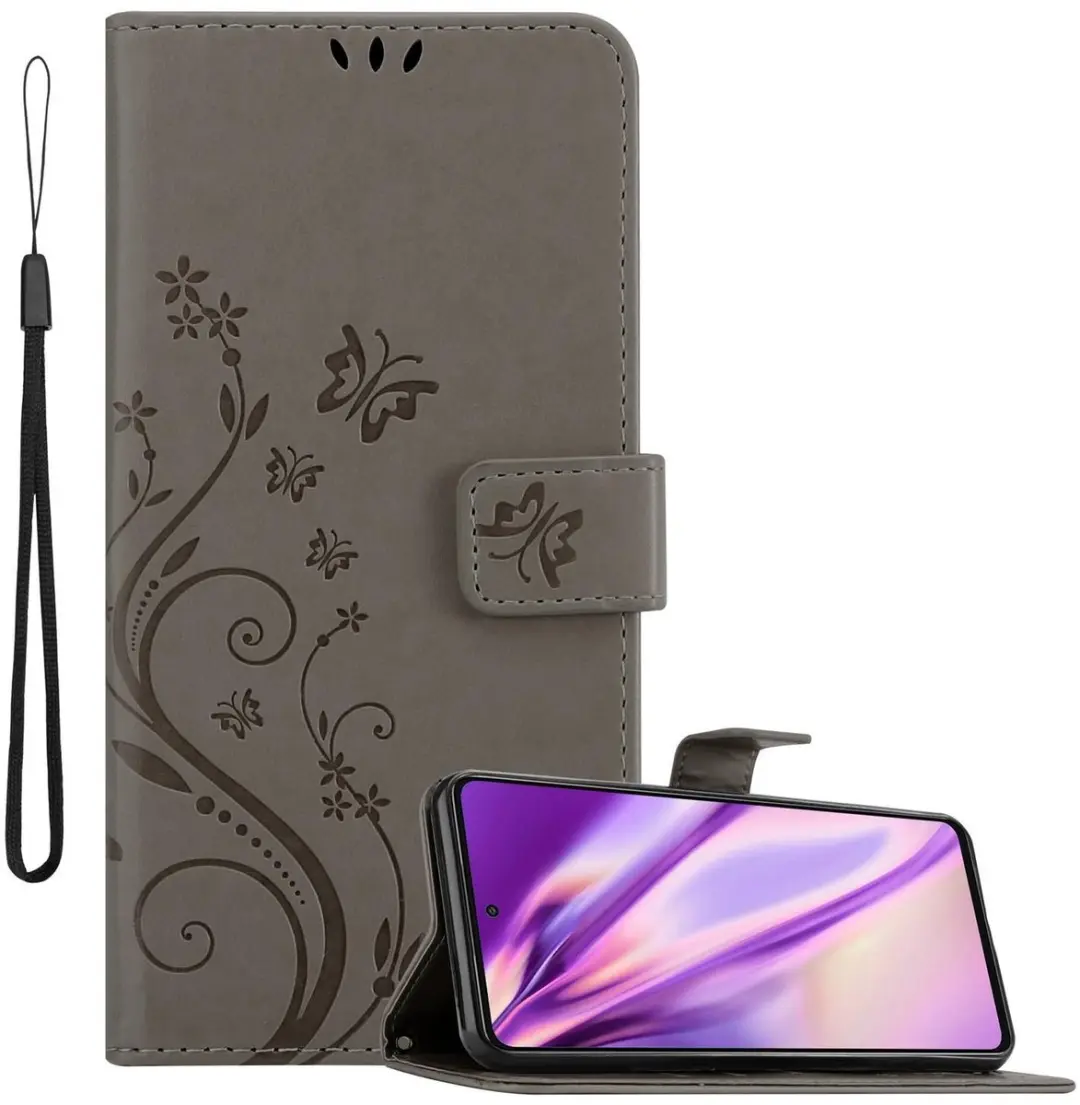 Cadorabo Hoesje geschikt voor Samsung Galaxy A52 (4G / 5G) / A52s in BLOEMEN GRI