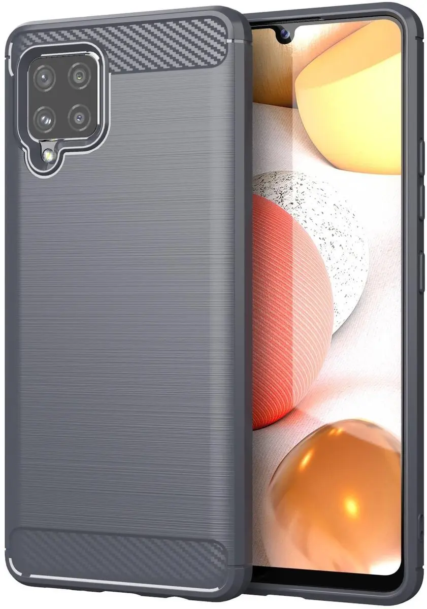 Cadorabo Hoesje geschikt voor Samsung Galaxy A42 4G in BRUSHED GRIJS