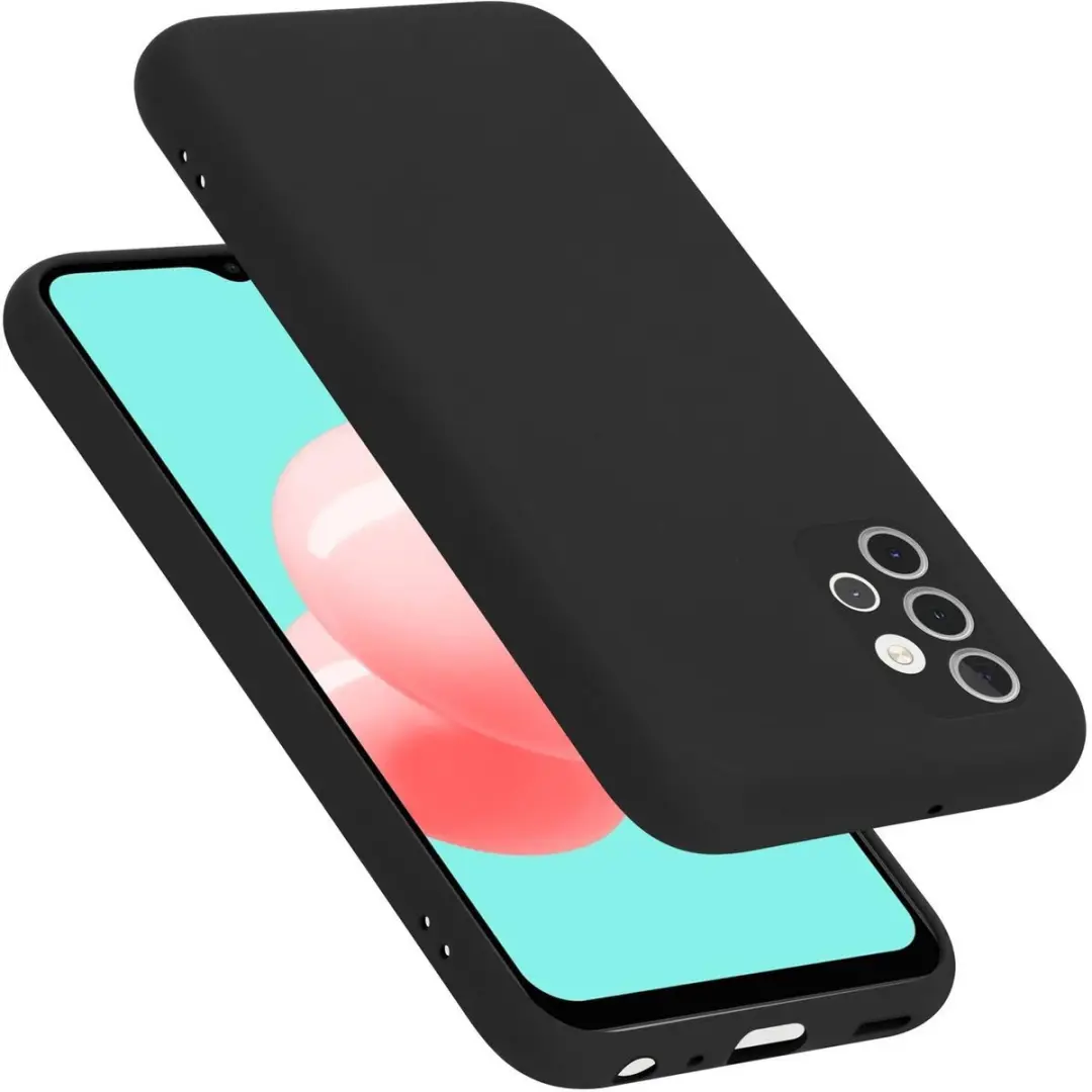Cadorabo Hoesje geschikt voor Samsung Galaxy A32 4G in LIQUID ZWART