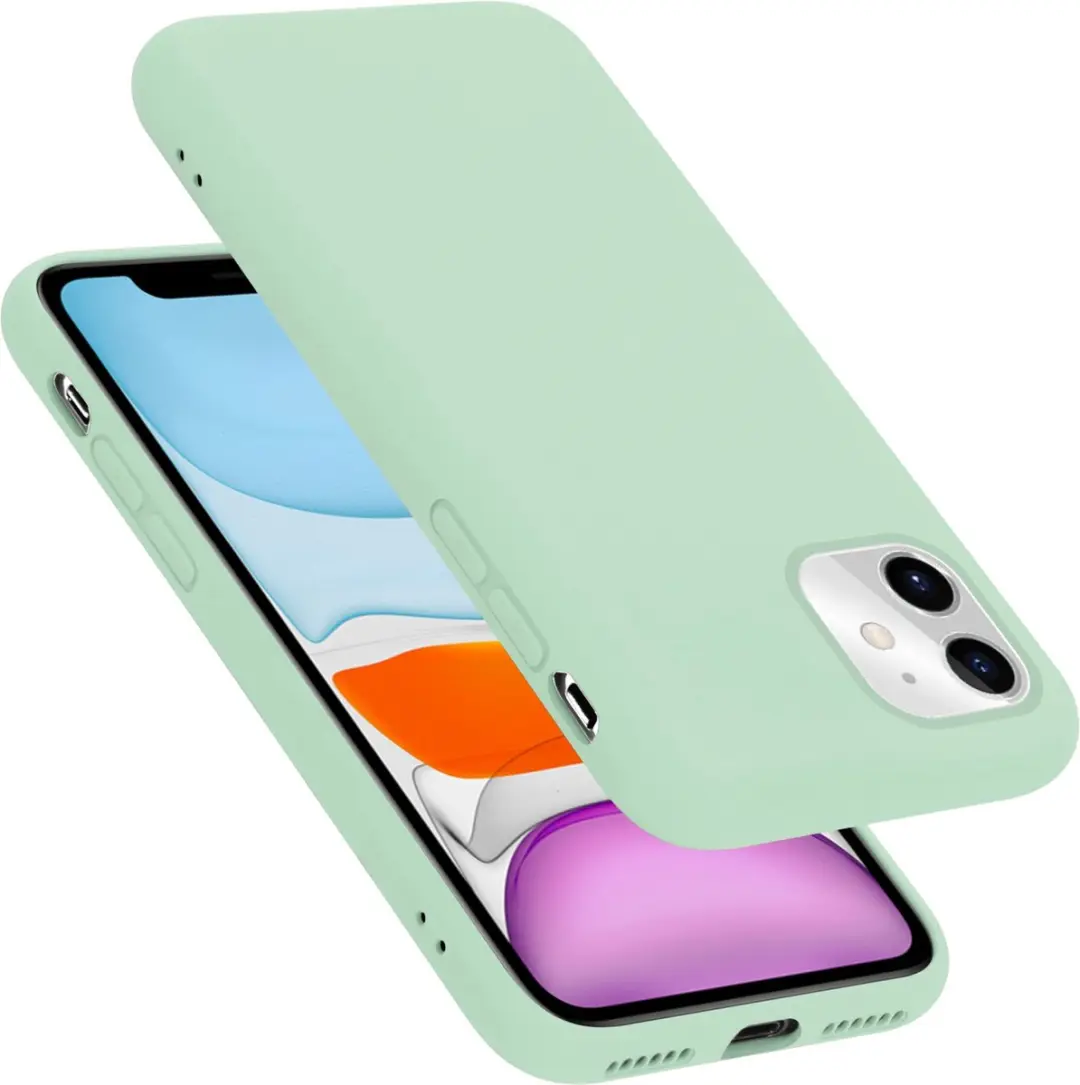 Cadorabo Hoesje geschikt voor Apple iPhone 11 in LIQUID LICHT GROEN