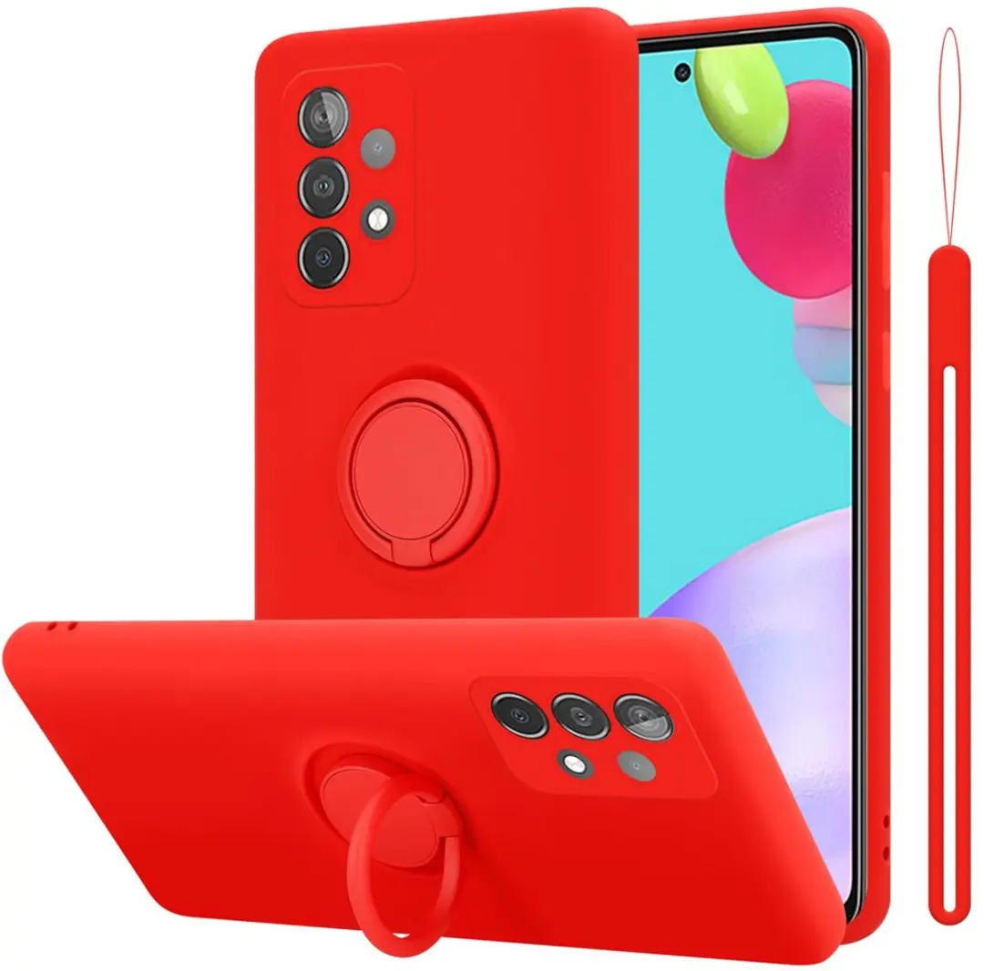 Cadorabo Hoesje geschikt voor Samsung Galaxy A52 (4G / 5G) / A52s in LIQUID ROOD