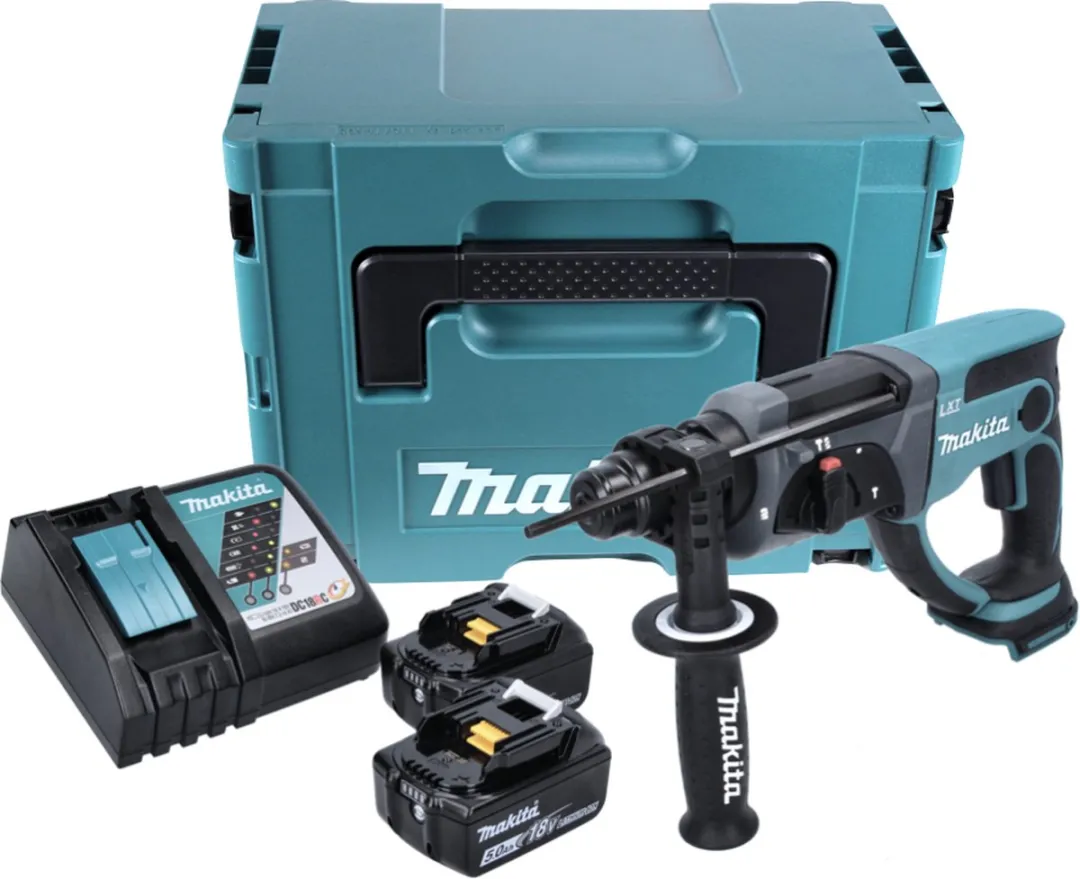 Makita DHR202RTJ Accu Combihamer 18V 2,0J SDS Plus - 2x 5,0Ah + Oplader + Makpac