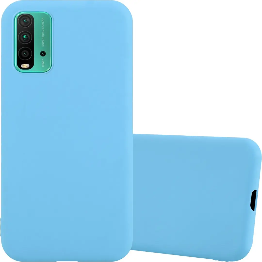 Cadorabo Hoesje geschikt voor Xiaomi RedMi 9T / POCO M3 in CANDY BLAUW