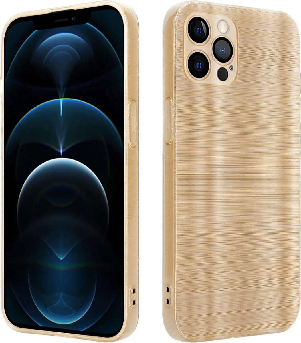 Cadorabo Hoesje geschikt voor Apple iPhone 12 PRO MAX in Brushed Goud