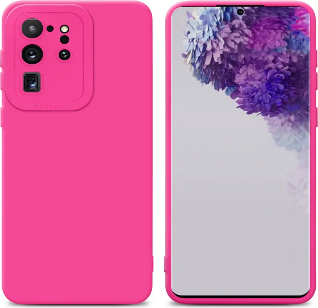 Cadorabo Hoesje geschikt voor Samsung Galaxy S20 ULTRA in FLUID HOTPINK