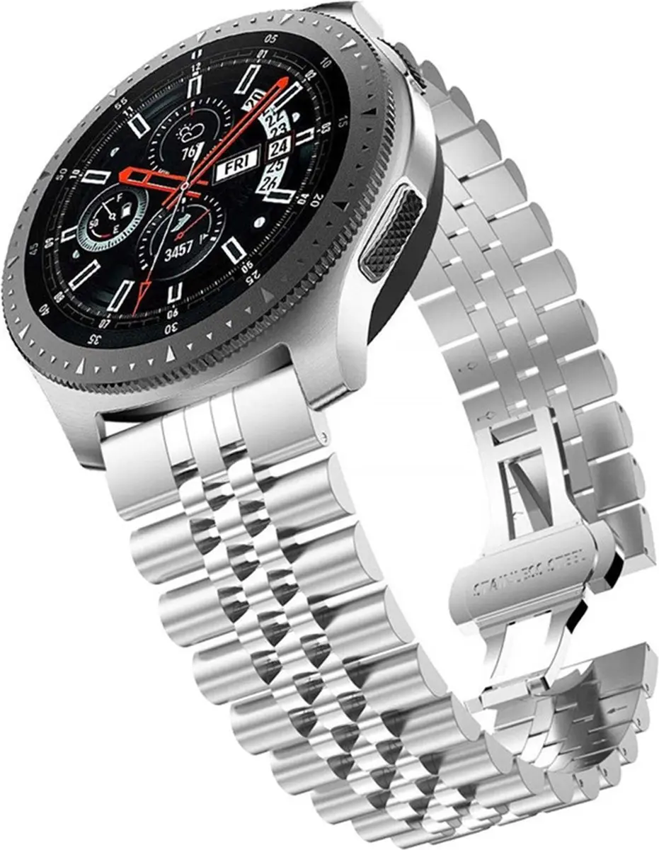 Cadorabo Bandje 22mm geschikt voor Samsung Galaxy Gear S3 / Gear 2 in ZILVER