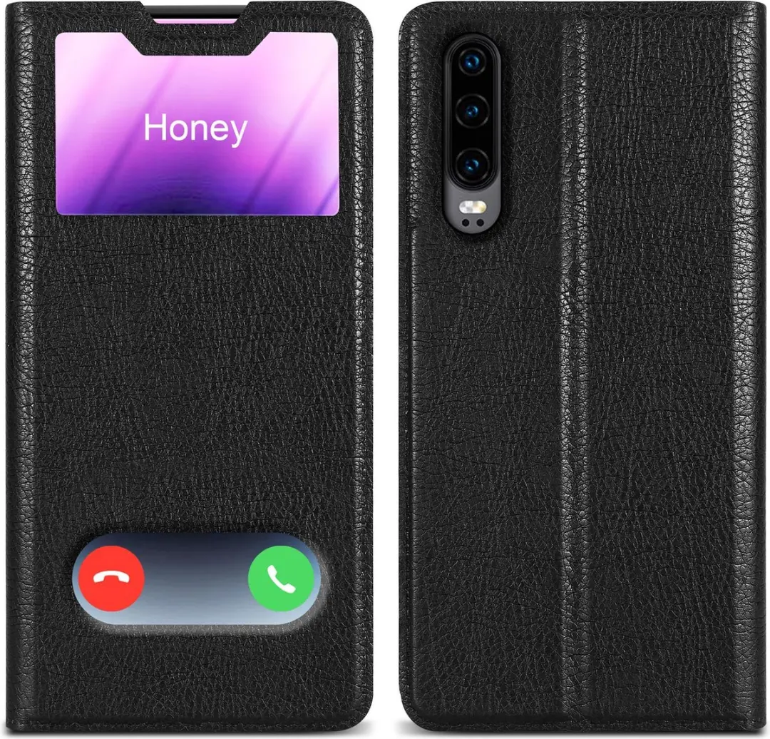 Cadorabo Hoesje geschikt voor Huawei P30 in KOMEET ZWART