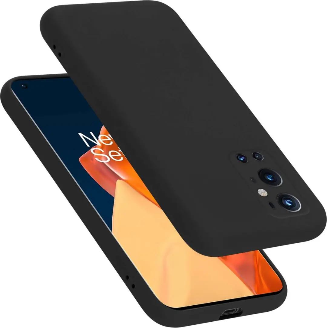 Cadorabo Hoesje geschikt voor OnePlus 9 PRO in LIQUID ZWART