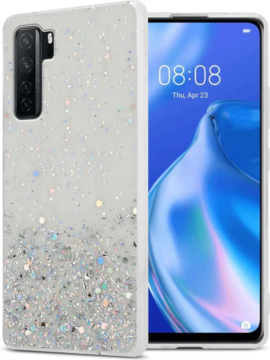 Cadorabo Hoesje geschikt voor Huawei P40 LITE 5G / NOVA 7 SE in Transparant met