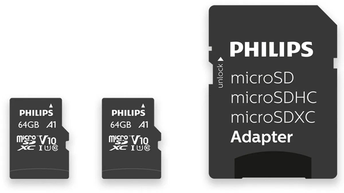 Philips FM64MP45D Micro SDXC 64GB - 2 Stuks